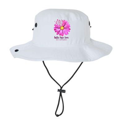 Faith Hope Love Breast Cancer Awareness Ribbon Floral Legacy Cool Fit Booney Bucket Hat