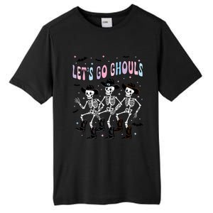 Funny Halloween Lets Go Ghouls Dancing Skeleton Ghost Outfit Tall Fusion ChromaSoft Performance T-Shirt