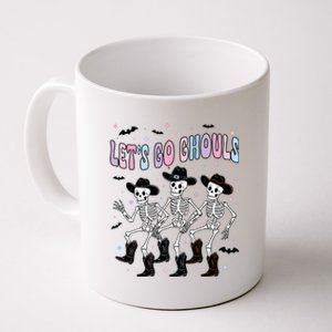 Funny Halloween Lets Go Ghouls Dancing Skeleton Ghost Outfit Coffee Mug