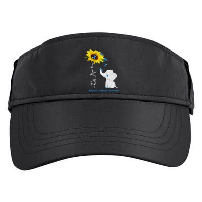 Faith Hope Love Juvenile Arthritis Awareness Elephant Ribbon Gift Adult Drive Performance Visor