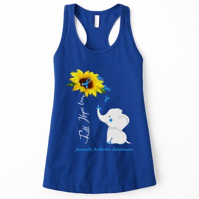 Faith Hope Love Juvenile Arthritis Awareness Elephant Ribbon Gift Womens Tank Top
