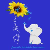 Faith Hope Love Juvenile Arthritis Awareness Elephant Ribbon Gift Womens T-Shirt