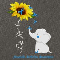 Faith Hope Love Juvenile Arthritis Awareness Elephant Ribbon Gift Cotton Canvas Backpack