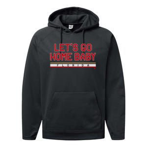 Florida Hockey Let’S Go Home Baby Performance Fleece Hoodie