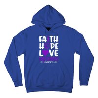 Faith Hope Love Sarcoidosis Awareness Ribbon Heart Purple Gift Hoodie