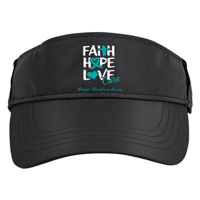 Faith Hope Love Polycystic Kidney Disease Awareness Adult Drive Performance Visor
