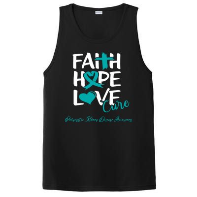 Faith Hope Love Polycystic Kidney Disease Awareness PosiCharge Competitor Tank