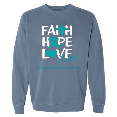 Faith Hope Love Polycystic Kidney Disease Awareness Garment-Dyed Sweatshirt