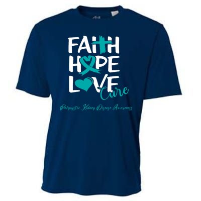 Faith Hope Love Polycystic Kidney Disease Awareness Cooling Performance Crew T-Shirt