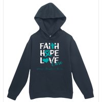 Faith Hope Love Polycystic Kidney Disease Awareness Urban Pullover Hoodie