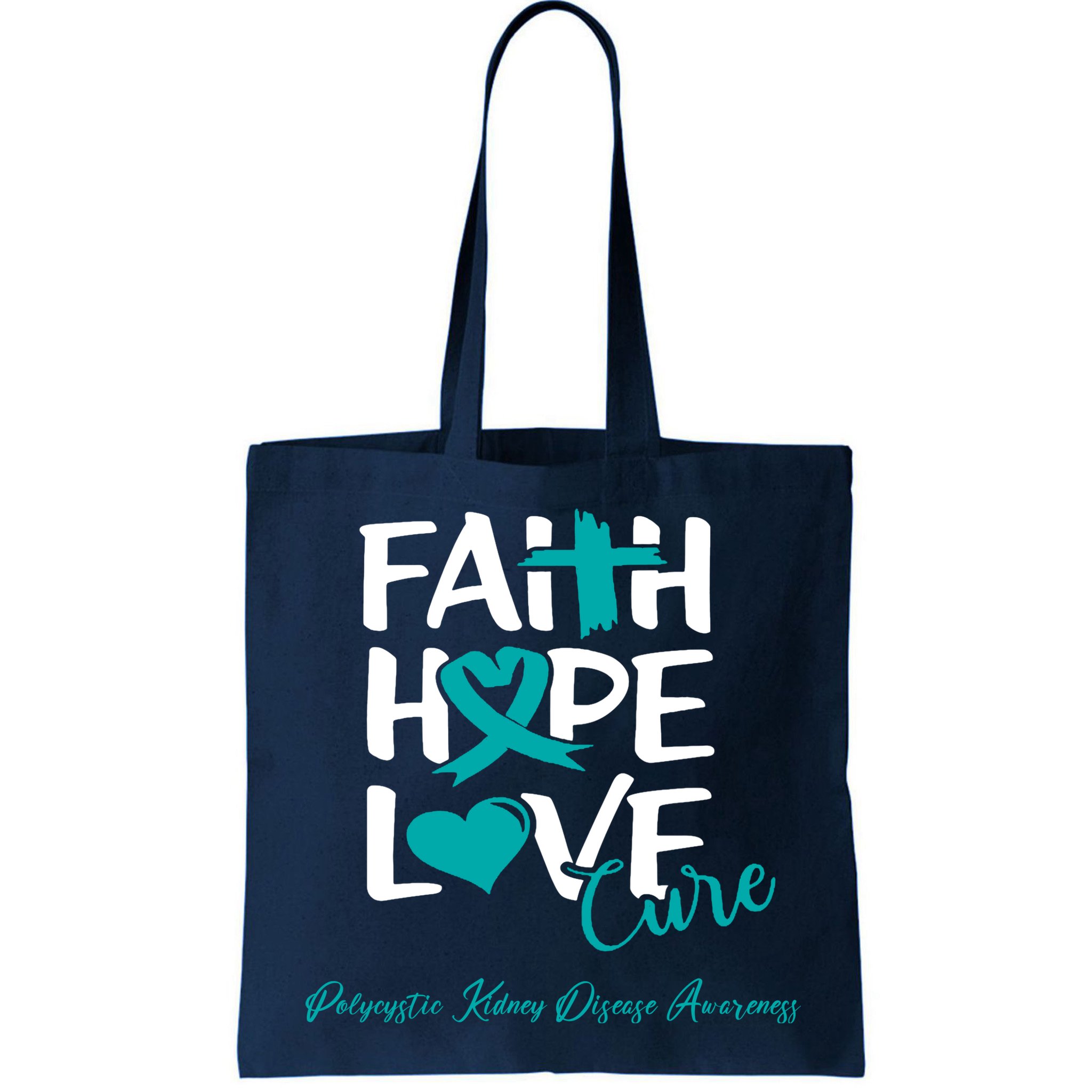 Faith Hope Love Polycystic Kidney Disease Awareness Bag
