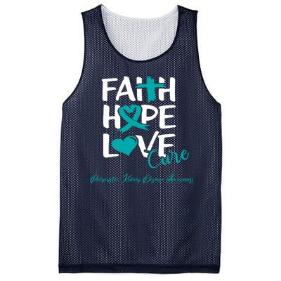 Faith Hope Love Polycystic Kidney Disease Awareness Mesh Reversible Basketball Jersey Tank