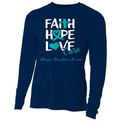 Faith Hope Love Polycystic Kidney Disease Awareness Cooling Performance Long Sleeve Crew