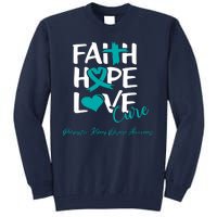 Faith Hope Love Polycystic Kidney Disease Awareness Tall Sweatshirt