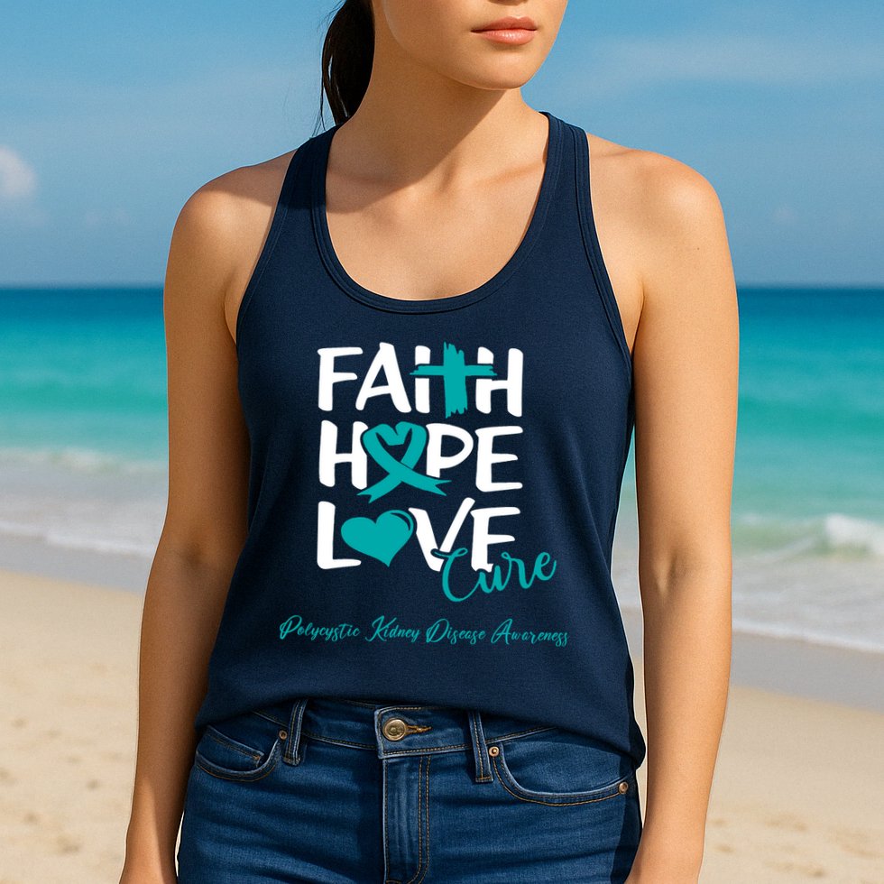 Faith Hope Love Polycystic Kidney Disease Awareness Womens Tank Top