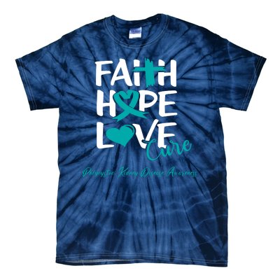 Faith Hope Love Polycystic Kidney Disease Awareness Tie-Dye T-Shirt