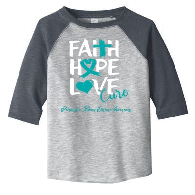 Faith Hope Love Polycystic Kidney Disease Awareness Toddler Fine Jersey T-Shirt