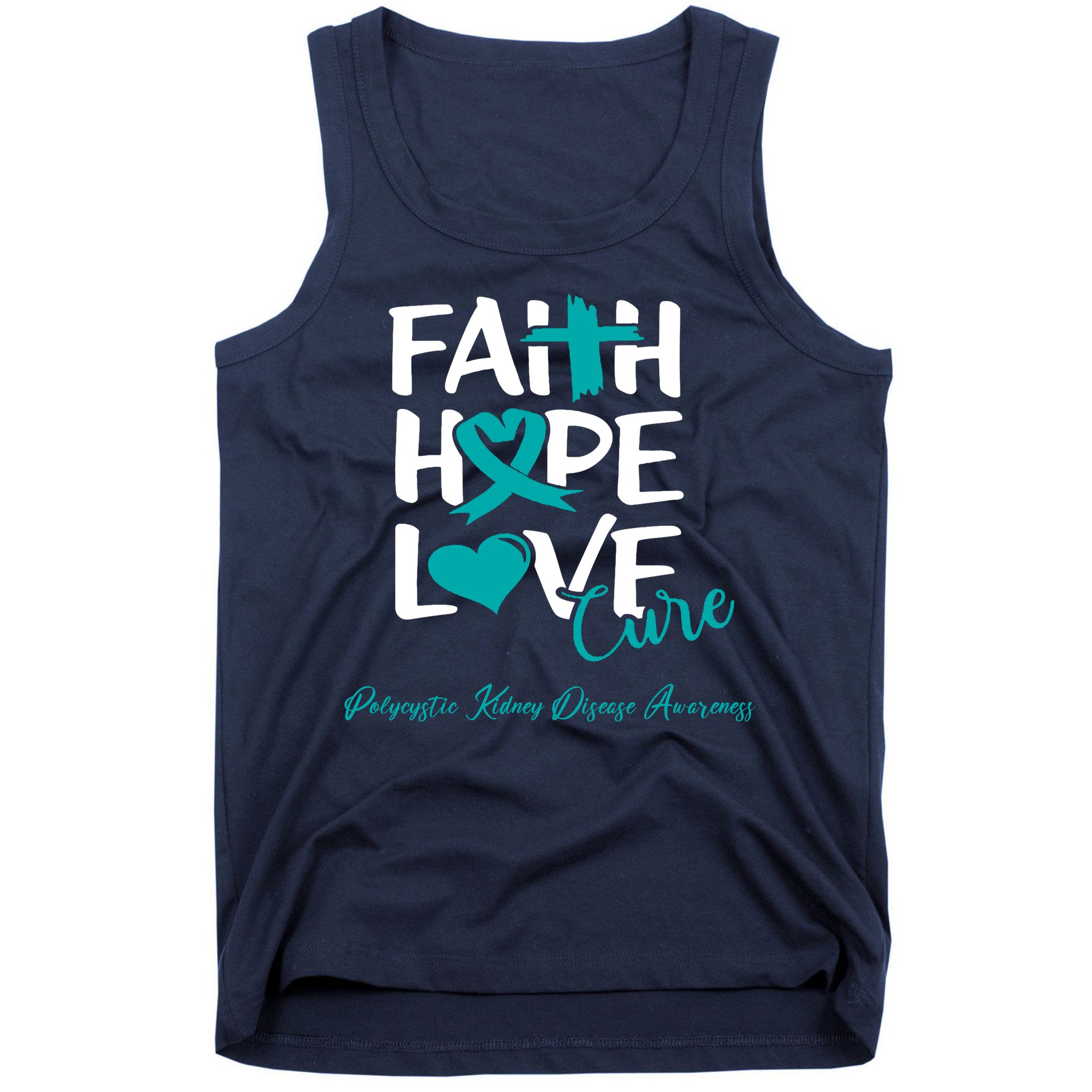 Faith Hope Love Polycystic Kidney Disease Awareness Tank Top