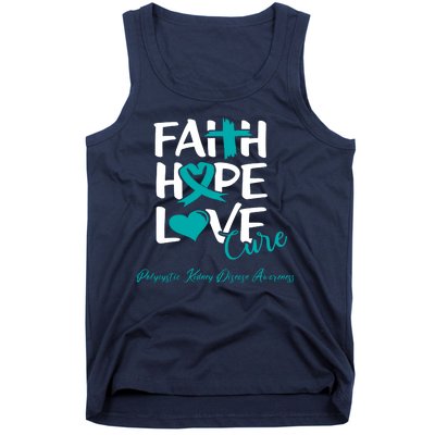 Faith Hope Love Polycystic Kidney Disease Awareness Tank Top