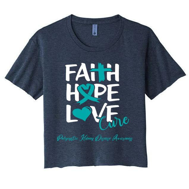 Faith Hope Love Polycystic Kidney Disease Awareness Crop Top