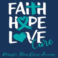 Faith Hope Love Polycystic Kidney Disease Awareness Zip Tote Bag