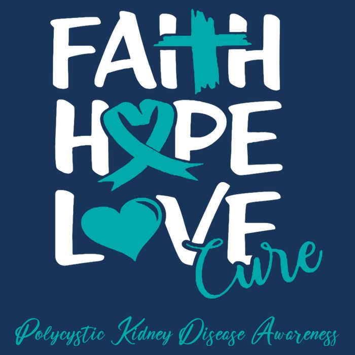 Faith Hope Love Polycystic Kidney Disease Awareness Zip Tote Bag