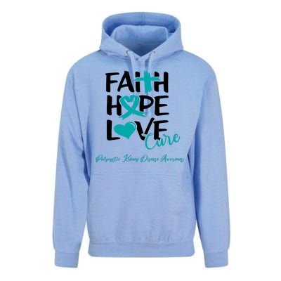 Faith Hope Love Polycystic Kidney Disease Awareness Unisex Surf Hoodie