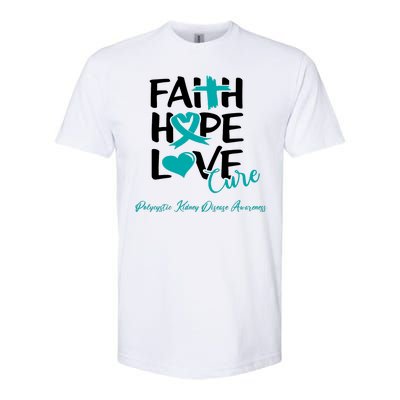 Faith Hope Love Polycystic Kidney Disease Awareness Softstyle CVC T-Shirt