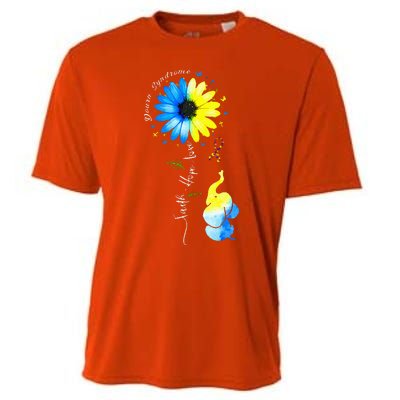 Faith Hope Love Awareness Down'S Syndrome The Blue Elephant Cooling Performance Crew T-Shirt