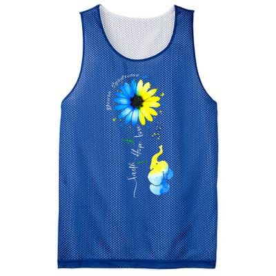 Faith Hope Love Awareness Down'S Syndrome The Blue Elephant Mesh Reversible Basketball Jersey Tank