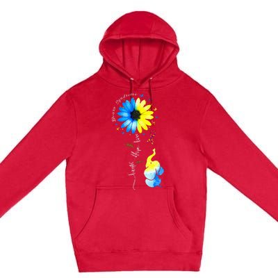 Faith Hope Love Awareness Down'S Syndrome The Blue Elephant Premium Pullover Hoodie