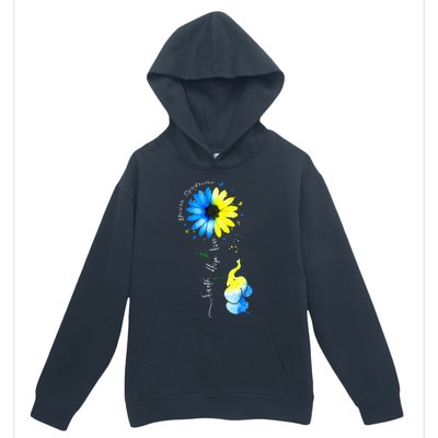 Faith Hope Love Awareness Down'S Syndrome The Blue Elephant Urban Pullover Hoodie