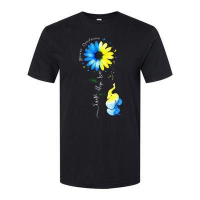 Faith Hope Love Awareness Down'S Syndrome The Blue Elephant Softstyle CVC T-Shirt