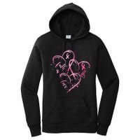 Faith Hope Love Pink Ribbon Breast Cancer Awareness Heart Women's Pullover Hoodie