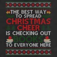 Funny Holiday Librarian Christmas Cheer Ugly Sweater Adult Drive Performance Visor