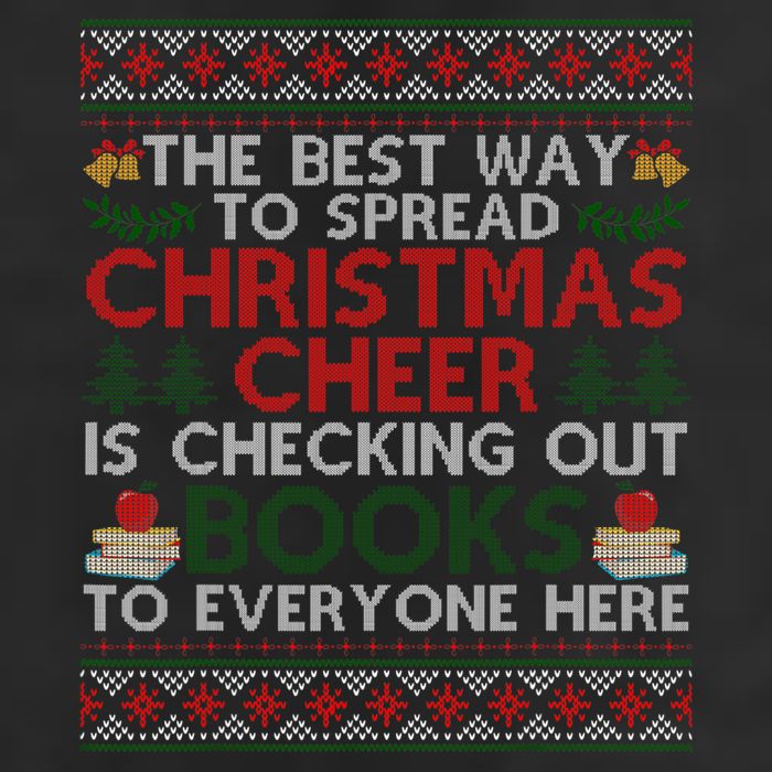 Funny Holiday Librarian Christmas Cheer Ugly Sweater Adult Drive Performance Visor