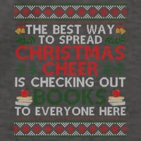 Funny Holiday Librarian Christmas Cheer Ugly Sweater Vector Backpack