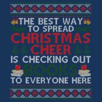 Funny Holiday Librarian Christmas Cheer Ugly Sweater Performance Shirt