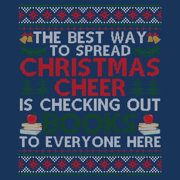 Funny Holiday Librarian Christmas Cheer Ugly Sweater Performance Shirt