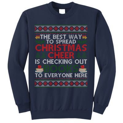 Funny Holiday Librarian Christmas Cheer Ugly Sweater Sweatshirt