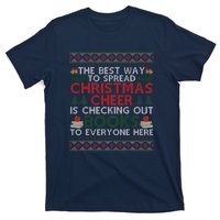 Funny Holiday Librarian Christmas Cheer Ugly Sweater T-Shirt