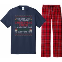 Funny Holiday Librarian Christmas Cheer Ugly Sweater Pajama Set