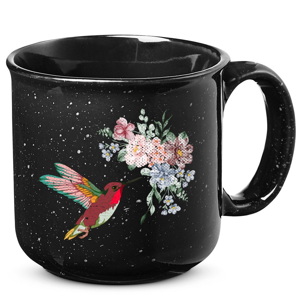 Flowers Hummingbird Lover Vintage Nature Hummingbird Gift 15oz Campfire Ceramic Mug