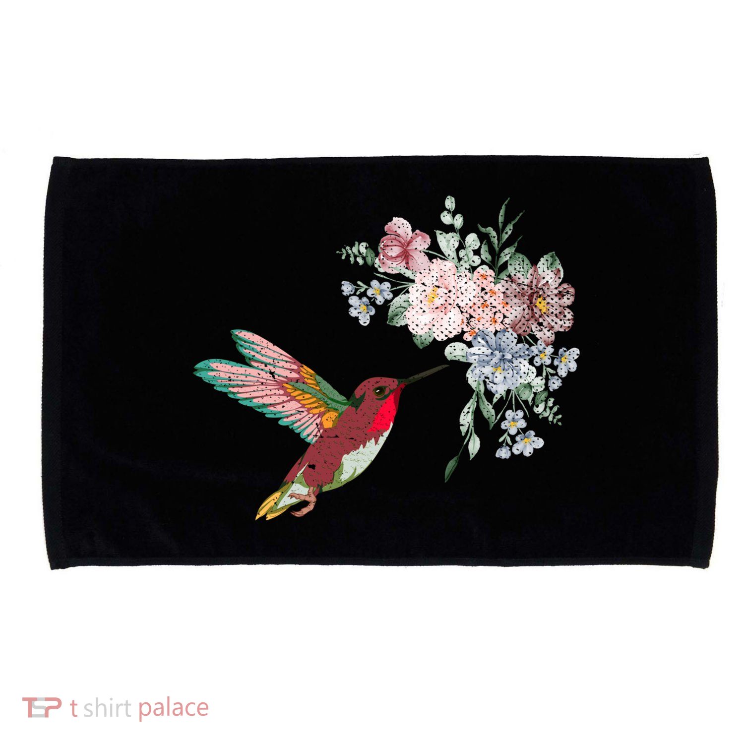 Flowers Hummingbird Lover Vintage Nature Hummingbird Gift Microfiber Hand Towel