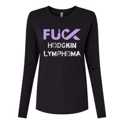 Fuck Hodgkin Lymphoma Cancer Awareness Funny Gift Womens Cotton Relaxed Long Sleeve T-Shirt