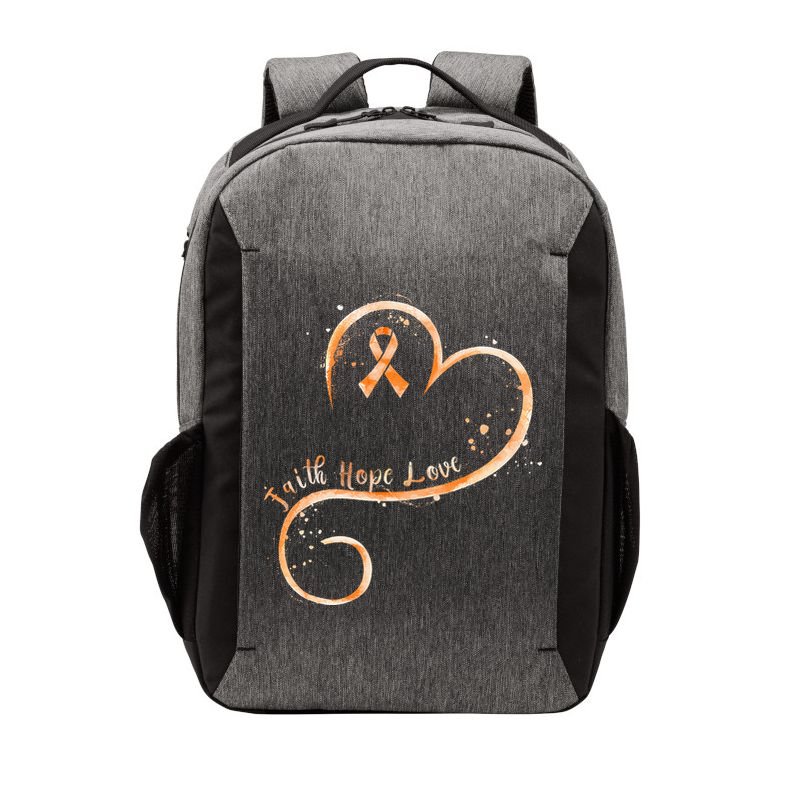Faith Hope Love Orange Ribbon Leukemia Awareness Vector Backpack