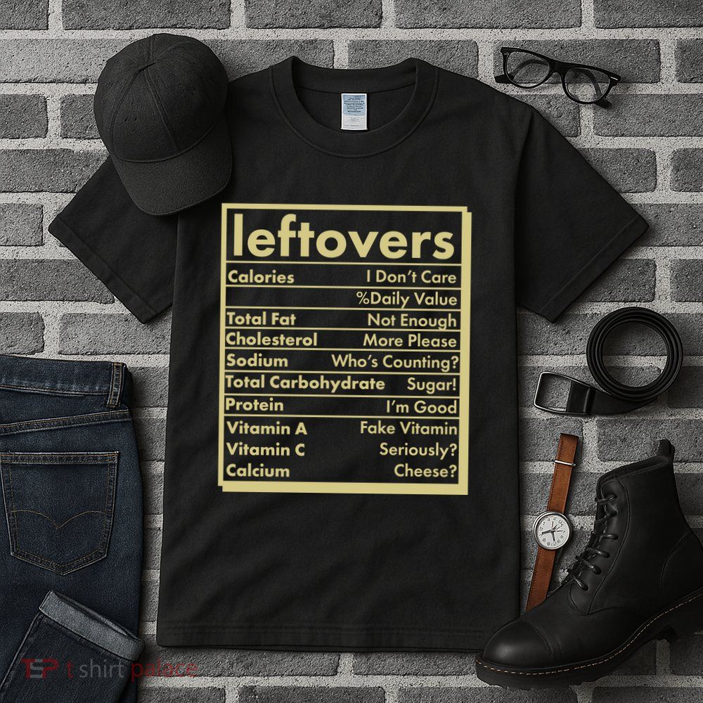 Funny Holiday Leftovers Nutrition Guide Tall T-Shirt
