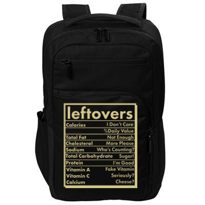 Funny Holiday Leftovers Nutrition Guide Impact Tech Backpack