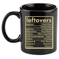 Funny Holiday Leftovers Nutrition Guide 11oz C Handle Ceramic Mug
