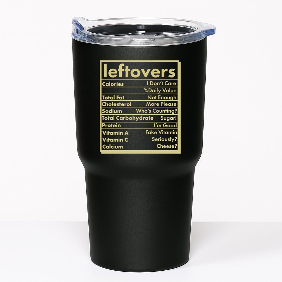 Funny Holiday Leftovers Nutrition Guide Tumbler